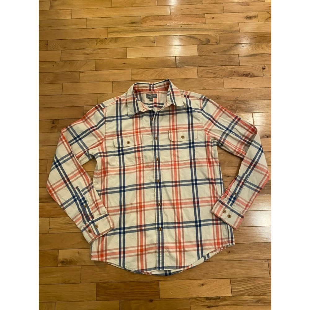 LL Bean Signature Mens Plaid Button Down Shirt‎ Long Sleeve Casual